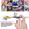 AirBrush Kozmetikai vezeték nélküli hordozható kézi festékszóró pisztoly 0.3 mm-es nano fúvókával - Rózsaszín