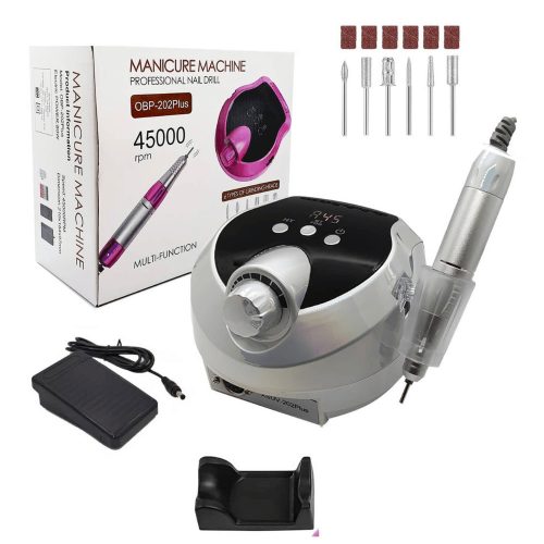 Nail Drill professzionális elektromos körömcsiszoló XSUV-202Plus - Shiny Silver