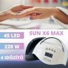 Sun X6 Max UV LED Műkörmös lámpa - 45 LED - 220 W