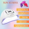 Körömdíszítő szett - TZ4 - SUN X5 MAX UV/LED lámpával
