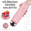 Színes motivációs kulacs idézetekkel és időskálával (1000 ml) - Rózsaszín