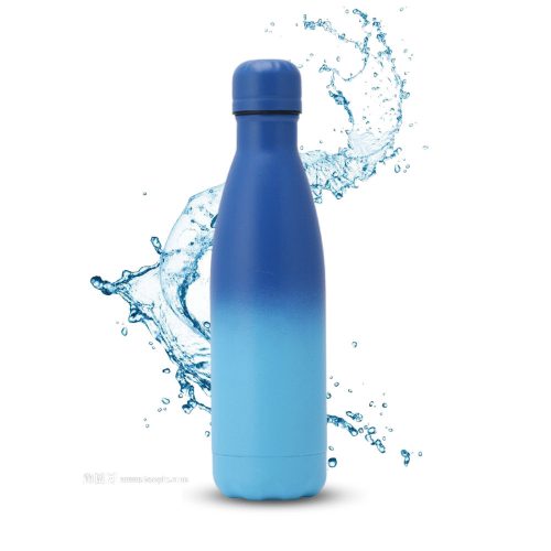 Snow Pasztell Ombre duplafalú termosz - 500 ml - Sötétkék-Világoskék