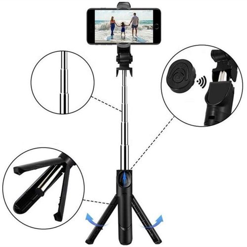 XT-02 Tripod És Szelfibot Bluetooth Távirányítóval 18 - 51 CM