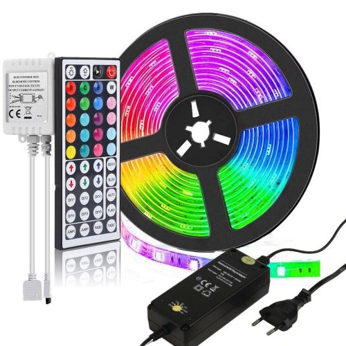 RGB LED Decor Fényszalag 5 M - 44 gombos