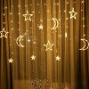 Karácsonyi LED fényfüzér - Hold és csillag - 4 m