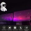 Ülő asztronauta, galaxis projektor (LED) - Fehér/Csillagos