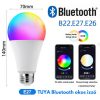 TUYA RGB, LED dimmelhető okos izzó, E27, 10W - A21