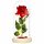 Búrába zárt örökrózsa LED fénnyel - Piros/zöld - 1 rózsa LOVE02