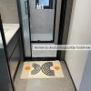 UltraSoft nedvszívó és csúszásgátló fürdőszobai szőnyeg - Krém csíkos/pöttyös - 40x60 cm - DT-001
